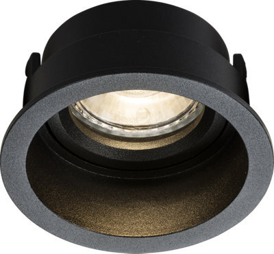 Luminosa Lighting Luminosa Knightsbridge Dipa Single Fixed Round Anti-Glare Downlight Black - Dia1Frb - image 1
