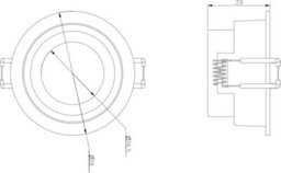 Luminosa Lighting Luminosa Knightsbridge Dipa Single Fixed Round Anti-Glare Downlight Black - Dia1Frb - thumbnail 2