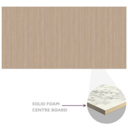 Plum&Clay Aurora Matt Light Wood Effect Tongue & Groove Waterproof Shower Wall Panel (H)2420mm (W)1180mm - thumbnail 3