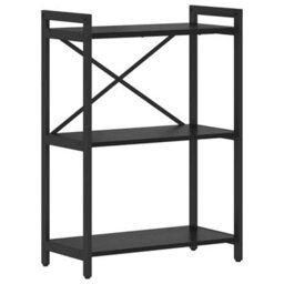 Berkfield Modern Bookcase Black Oak 60 X 30 X 83 Cm Engineered Wood