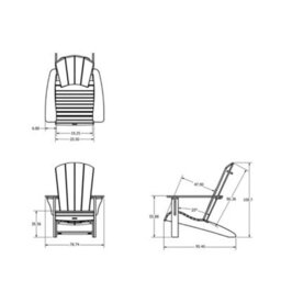 Modern Adirondack Chair - All-Weather Hdpe Recycled Plastic Outdoor Seat - thumbnail 2