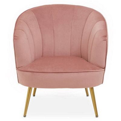 Orsina Durable Yolanda Pink Velvet Chair, Exquisite & Cozy Desk Chair Pink Velvet, Easy To Clean Pink Velvet Chair - image 1