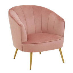 Orsina Durable Yolanda Pink Velvet Chair, Exquisite & Cozy Desk Chair Pink Velvet, Easy To Clean Pink Velvet Chair - thumbnail 2