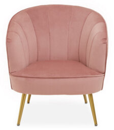 Orsina Durable Yolanda Pink Velvet Chair, Exquisite & Cozy Desk Chair Pink Velvet, Easy To Clean Pink Velvet Chair - thumbnail 9