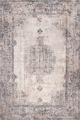 MiHOMEUK Lorenz A038A White/beige Abstract Modern Turkish Area Rug - 160 X 230 Cm - image 1