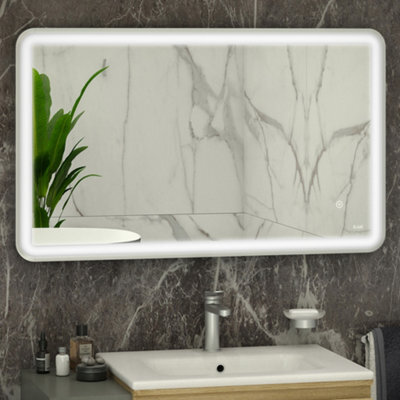 RAK Ceramics Rak Art Soft 500X700mm Rectangular Led Illuminated Bathroom Mirror With Touch Sensor & Demister, Chrome Effect, Ip44 - image 1