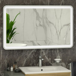 RAK Ceramics Rak Art Soft 500X700mm Rectangular Led Illuminated Bathroom Mirror With Touch Sensor & Demister, Chrome Effect, Ip44 - thumbnail 1