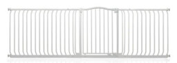 Bettacare Curved Top Dog Gate, 234Cm - 243Cm, Matt White, Pressure Fit Pet Gate For Dog And Puppy, Pet And Dog Barrier