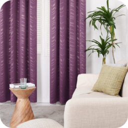 Deconovo Foil Printed Thermal Curtains Super Soft Ring Top Blackout Curtains For Bedroom 55 X 90 Inch Purple 2 Panels - thumbnail 3
