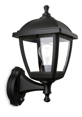 Luminosa Lighting Luminosa Palma Outdoor Pir Motion Sensor Wall Lamp Black Ip44, E27
