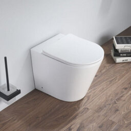 Homestylestore 1050mm Dark Oak Bathroom Combination Vanity Wc Unit With Toilet Pan And Chrome T Bar Handle - thumbnail 3