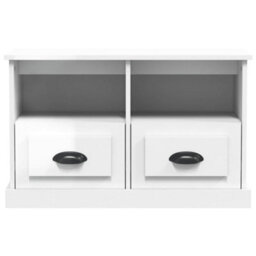 Berkfield Durable Tv Cabinet High Gloss White 80X35X50 Cm Engineered Wood - thumbnail 5