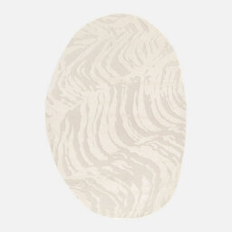 Sweeek - Julianne Beige Pebble-Shaped Indoor Rug With Pattern In Relief 160X230Cm - thumbnail 1
