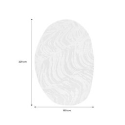 Sweeek - Julianne Beige Pebble-Shaped Indoor Rug With Pattern In Relief 160X230Cm - thumbnail 6