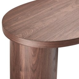 Wyld And Coco Novacasa Kidney-Shaped Coffee Table Dark Walnut Veneer 130 X 52 Cm - thumbnail 5