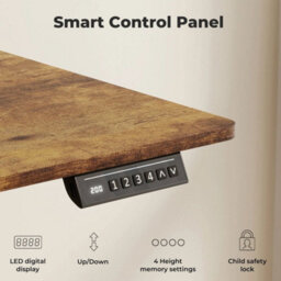 Levede Electric Standing Desk Height Adjustable With Memory Control Rustic Brown - thumbnail 5