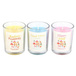 Something Different Funky Fungi Mushroom Votive Candles (Pack Of 3) Multicoloured (One Size) - thumbnail 1