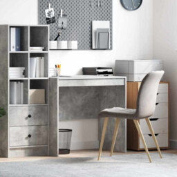 Berkfield Desk Concrete Grey 80X50X76 Cm Engineered Wood - thumbnail 1