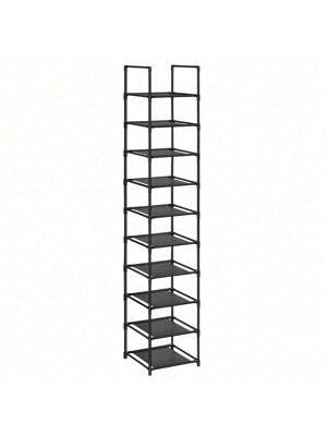 LEDREM 10-Tier Shoe Rack, Shoe Stand, Space-Saving Shoe Storage, 33 X 33 X 173 Cm, Metal Frame, Non-Woven Fabric Shelves, For Hallway - image 1