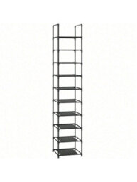 LEDREM 10-Tier Shoe Rack, Shoe Stand, Space-Saving Shoe Storage, 33 X 33 X 173 Cm, Metal Frame, Non-Woven Fabric Shelves, For Hallway - thumbnail 3