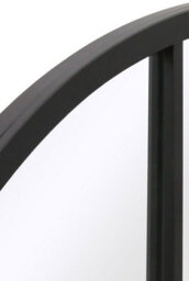 Mirroroutlet The Fenarc Black Metal Framed Arched Window Wall Garden Mirror 180Cm X 90Cm - thumbnail 5