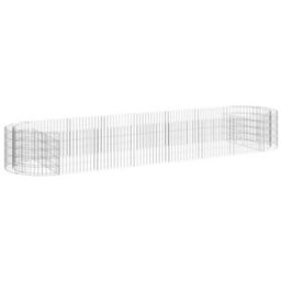 Berkfield Gabion Raised Bed Galvanised Iron 400X100X50 Cm - thumbnail 2