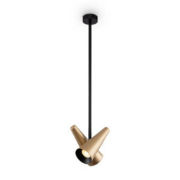 Luminosa Lighting Luminosa Maytoni Giro Modern 2 Light Pendant Ceiling Light Brass Gu10 - thumbnail 2