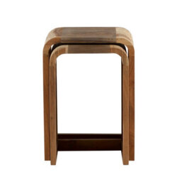 Buttercup Farm Aspen Nest Of 2 Tables - Metal/wood - L35 X W40 X H55 Cm