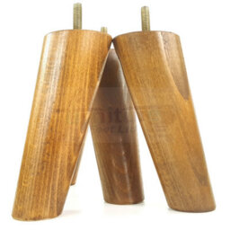 L&F Angled Wood Sofa Legs Dark Oak Washed 150mm High Set Of 4 Replacement Furniture Feet Settee Chairs M8 - thumbnail 3