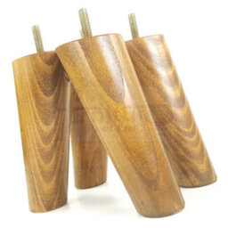 L&F Angled Wood Sofa Legs Dark Oak Washed 150mm High Set Of 4 Replacement Furniture Feet Settee Chairs M8 - thumbnail 7