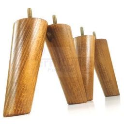 L&F Angled Wood Sofa Legs Dark Oak Washed 150mm High Set Of 4 Replacement Furniture Feet Settee Chairs M8 - thumbnail 6