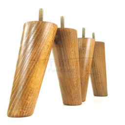 L&F Angled Wood Sofa Legs Dark Oak Washed 150mm High Set Of 4 Replacement Furniture Feet Settee Chairs M8 - thumbnail 5