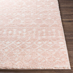 Livabliss Aliyah Shaggy-Global Pink Ivory Plush Soft Pile Living Bedroom Rug 200 X 275 Cm Easy Care, Non Shedding - thumbnail 5