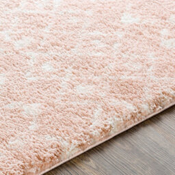 Livabliss Aliyah Shaggy-Global Pink Ivory Plush Soft Pile Living Bedroom Rug 200 X 275 Cm Easy Care, Non Shedding - thumbnail 3