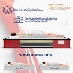 Bedz Online Twinkle Sleep Kids Coil Mattress, Medium Firm, Red Side, 5Ft King (200X150 Cm) - thumbnail 5