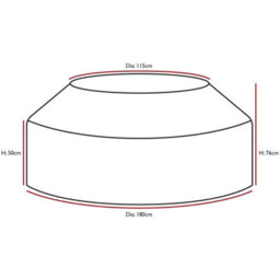 Woodside Green Waterproof Outdoor 8 Seater Round Picnic Table Cover - thumbnail 2
