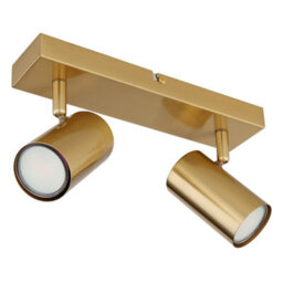 Luminosa Lighting Luminosa Robby Twin Ceiling Spotlight Gold Colours Brushed 2X Gu10 - thumbnail 2