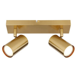 Luminosa Lighting Luminosa Robby Twin Ceiling Spotlight Gold Colours Brushed 2X Gu10 - thumbnail 3