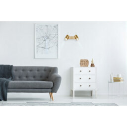 Luminosa Lighting Luminosa Robby Twin Ceiling Spotlight Gold Colours Brushed 2X Gu10 - thumbnail 5