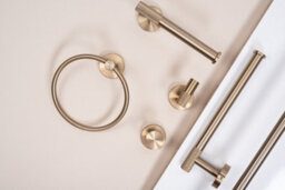 Toilet Paper Holder Rea 6611 Modern Brush Gold, Metal - thumbnail 4
