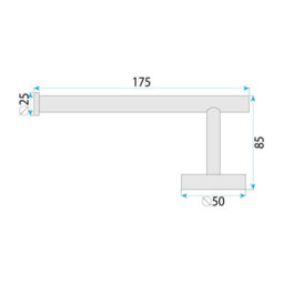 Toilet Paper Holder Rea 6611 Modern Brush Gold, Metal - thumbnail 6