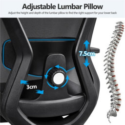 Yaheetech Ergonomic Desk Chair Multi-Adjustment Functions - Black - thumbnail 4