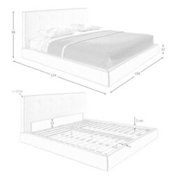 Angel Cerda Elegant Brown Fabric And Leatherette Upholstered Bed For Modern Bedrooms - thumbnail 7