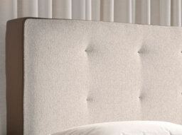 Angel Cerda Elegant Brown Fabric And Leatherette Upholstered Bed For Modern Bedrooms - thumbnail 4
