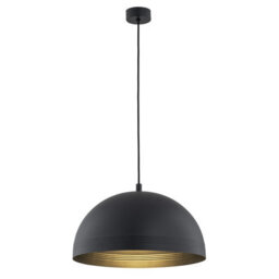 Luminosa Lighting Luminosa Bonita Dome Pendant Ceiling Light Black, Gold Inside - thumbnail 1