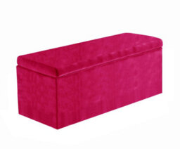 137Cm Large Plain Safar Storage Ottoman Box, Claret Red Plush Velvet Upholstered Deep Storage Ottoman End Of Bed Bench - thumbnail 4