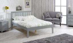 Amani 3Ft Single Pine Wood Slatted Minimalist Design Kingston Bed Frame - Grey - thumbnail 3