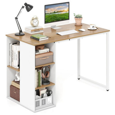 115 Cm Computer Desk Modern Home Office Desk-Natural - image 1