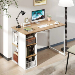 115 Cm Computer Desk Modern Home Office Desk-Natural - thumbnail 3
