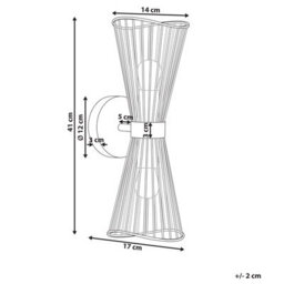 Wyld And Coco Gold Hourglass Wall Lamp - Gloss Iron, Compatible With Led And Energy-Saving Bulbs - thumbnail 4